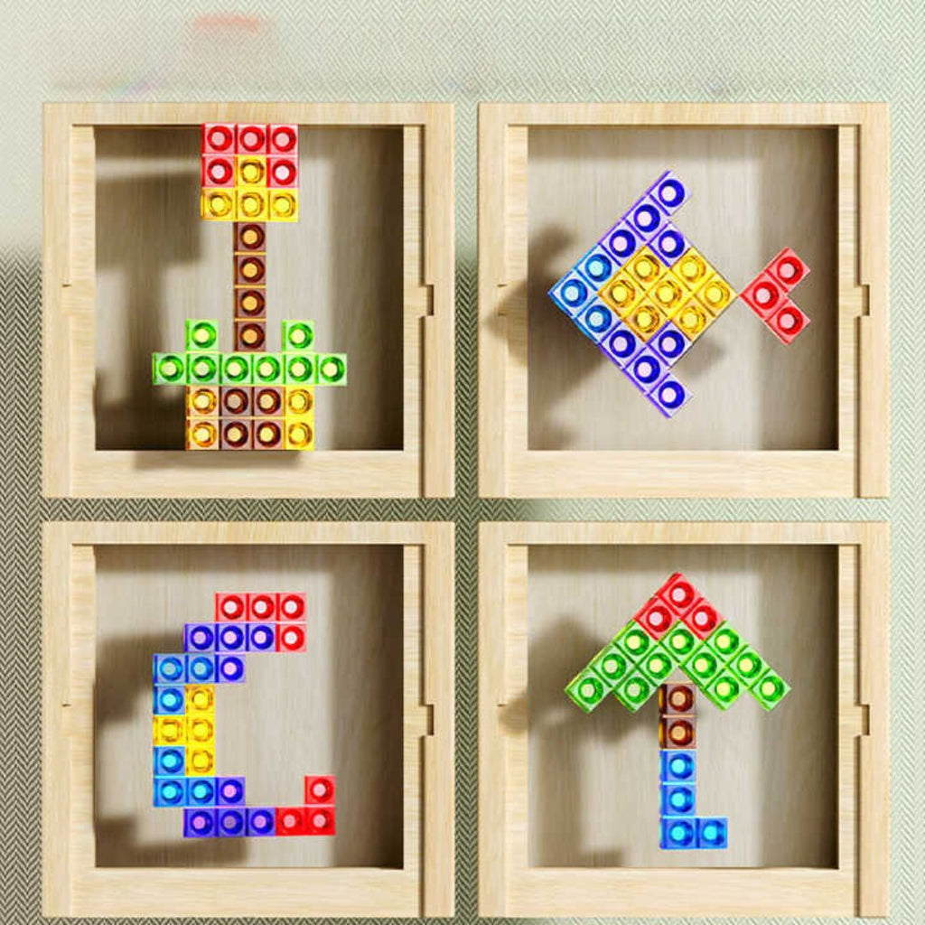 | Holz Tetris Puzzle Magisches Denkspiel