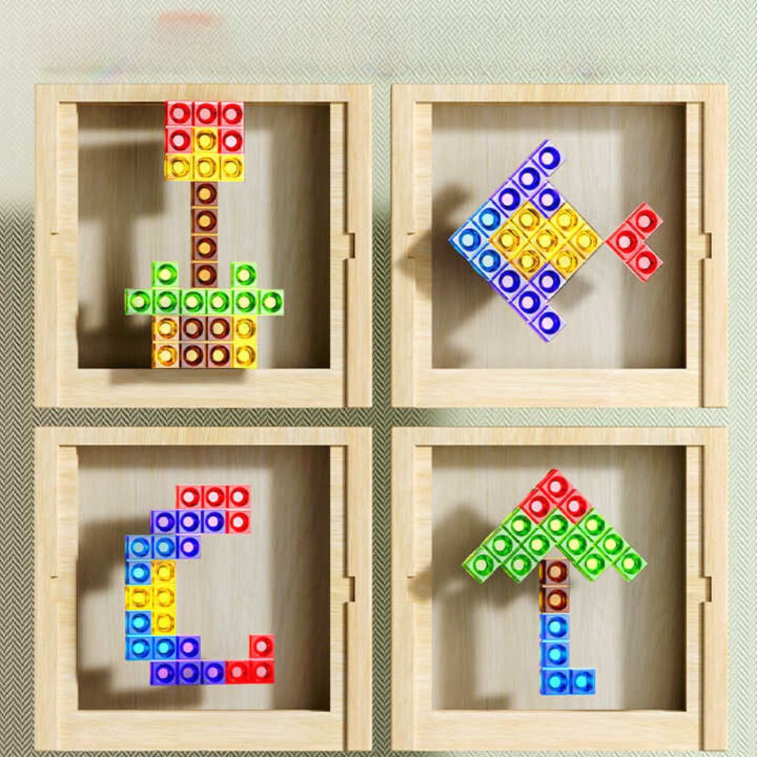 | Holz Tetris Puzzle Magisches Denkspiel