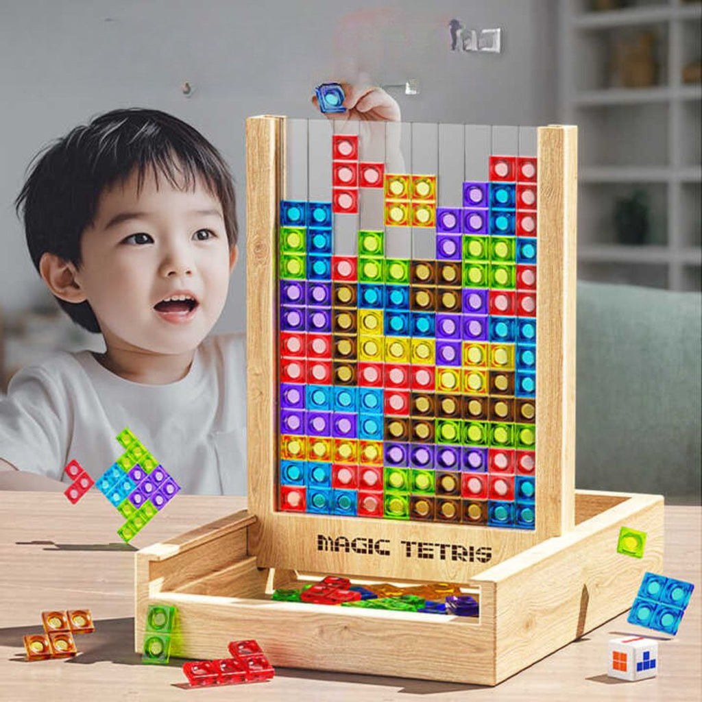 | Holz Tetris Puzzle Magisches Denkspiel