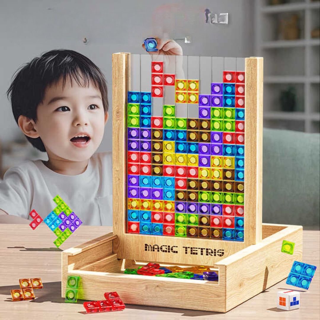 | Holz Tetris Puzzle Magisches Denkspiel