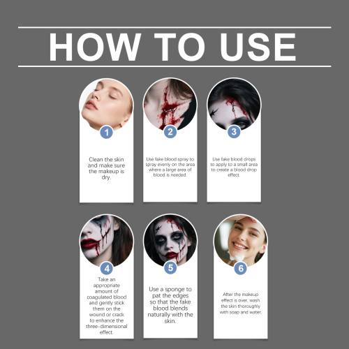 Halloween Kunstblut Make-up-Set