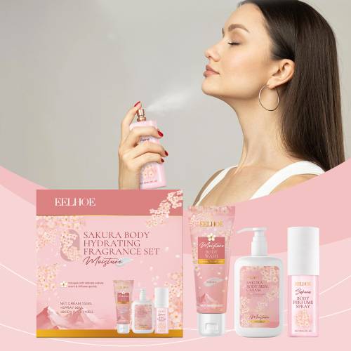 Kirschblüten Körperpflege-Set: Duschgel, Lotion und Body Mist