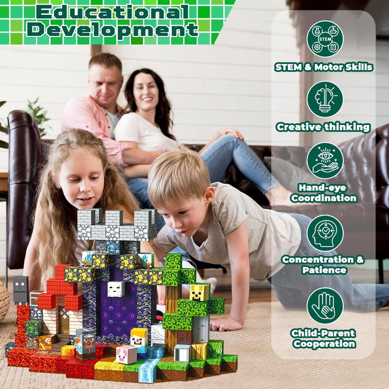 Magnetische Bausteine Set, Lernspielzeug für Kinder
