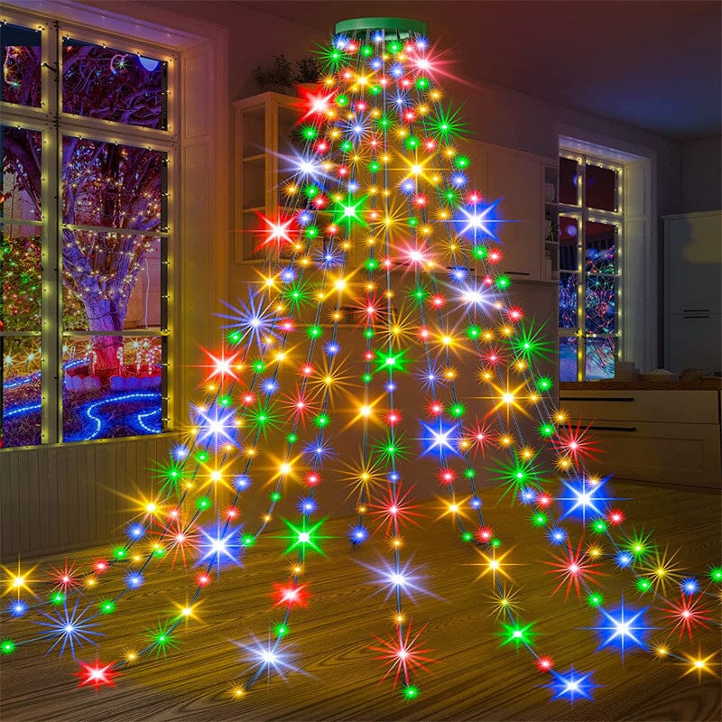 corlado | Weihnachtsbaum Wasserfalllichter mit Ring