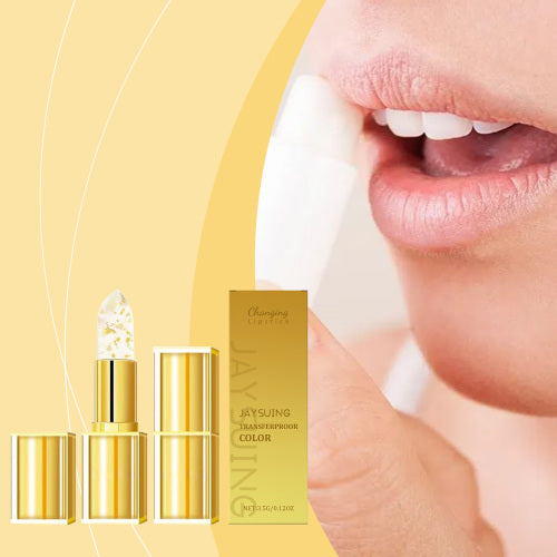 Farbwechselnder Lippenbalsam mit Goldfolie