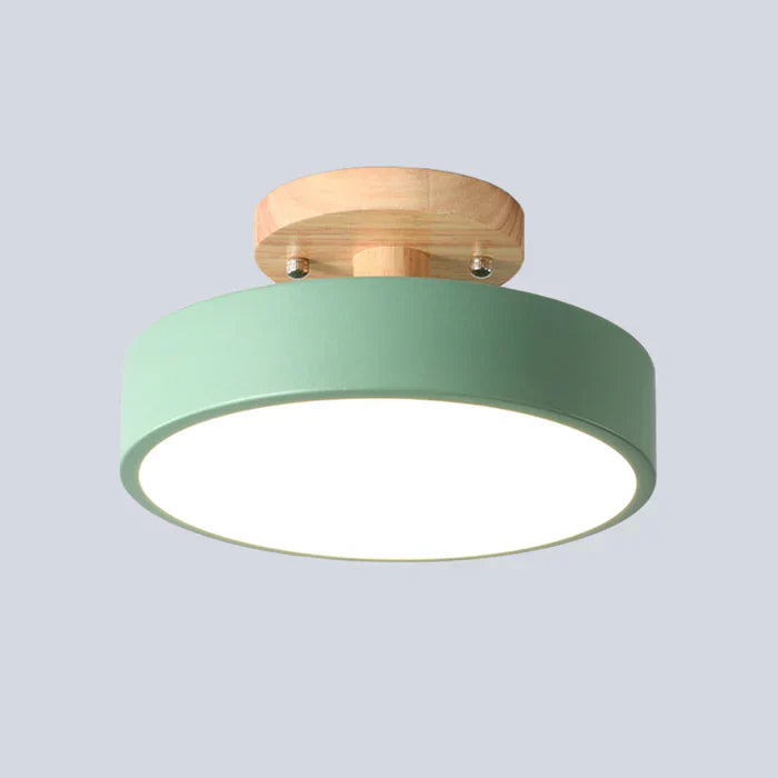 LumoNord – Skandinavische LED-Deckenleuchte Holz & Metall 39W