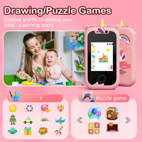 corlado | Kinder Spieltelefon mit Dualkameras und Bildungsfunktionen