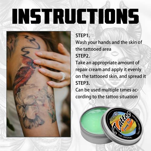 Tattoo-Pflegecreme mit Jojobaöl und Vitamin E