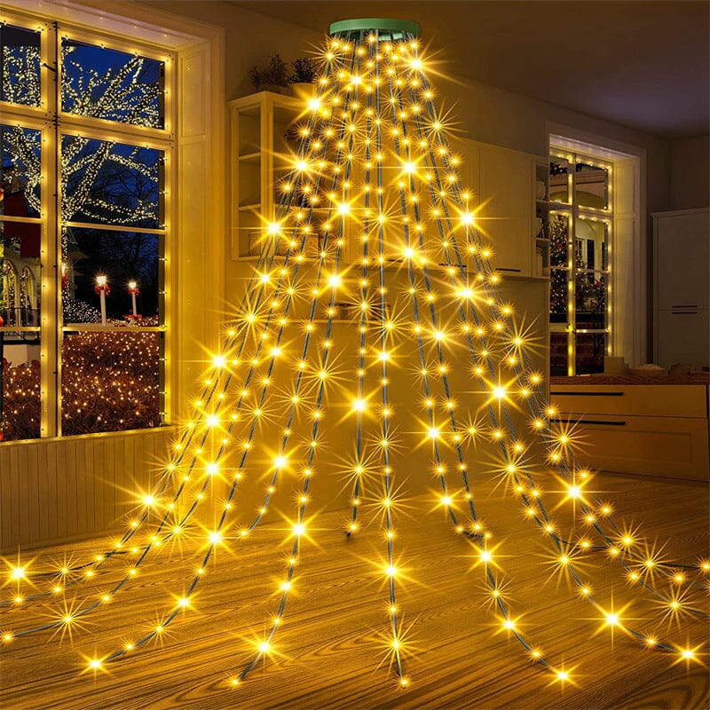 corlado | Weihnachtsbaum Wasserfalllichter mit Ring