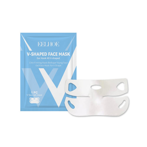 V-Line Gesichtsmaske mit Ohrschlaufen, Kollagen und Hyaluronsäure
