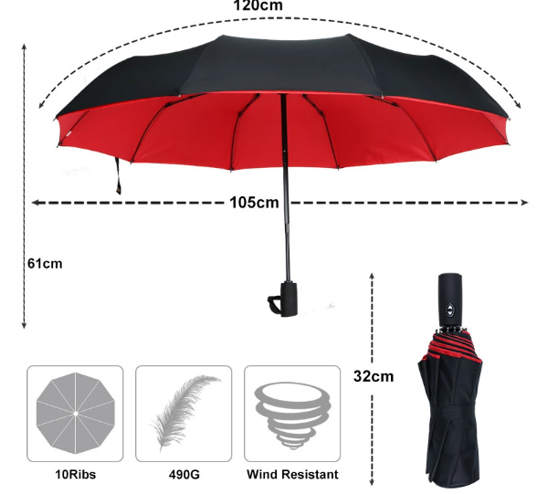 corlado | Winddichter Regenschirm