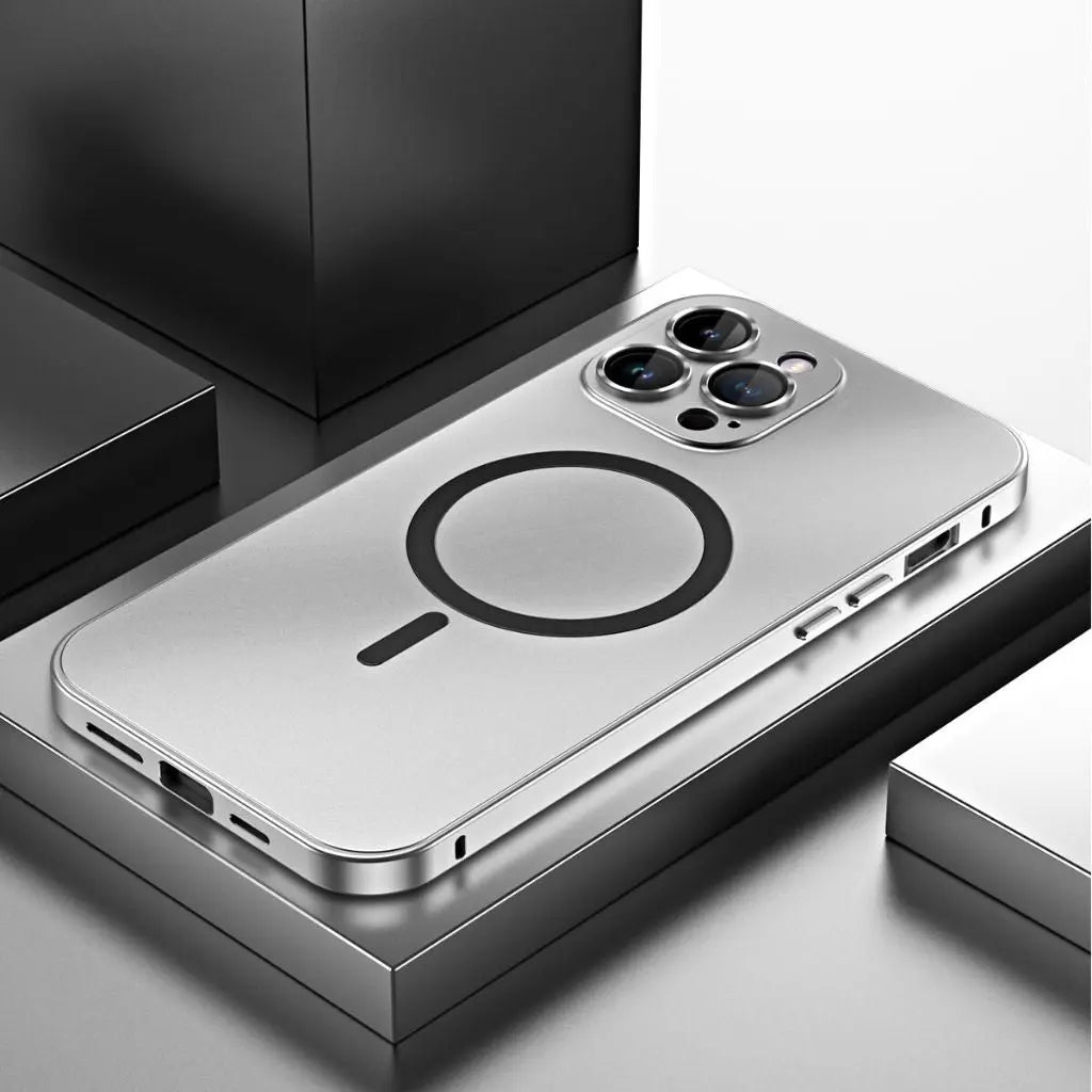 Magnetische Metallhülle, schlanker Schutz für iPhone