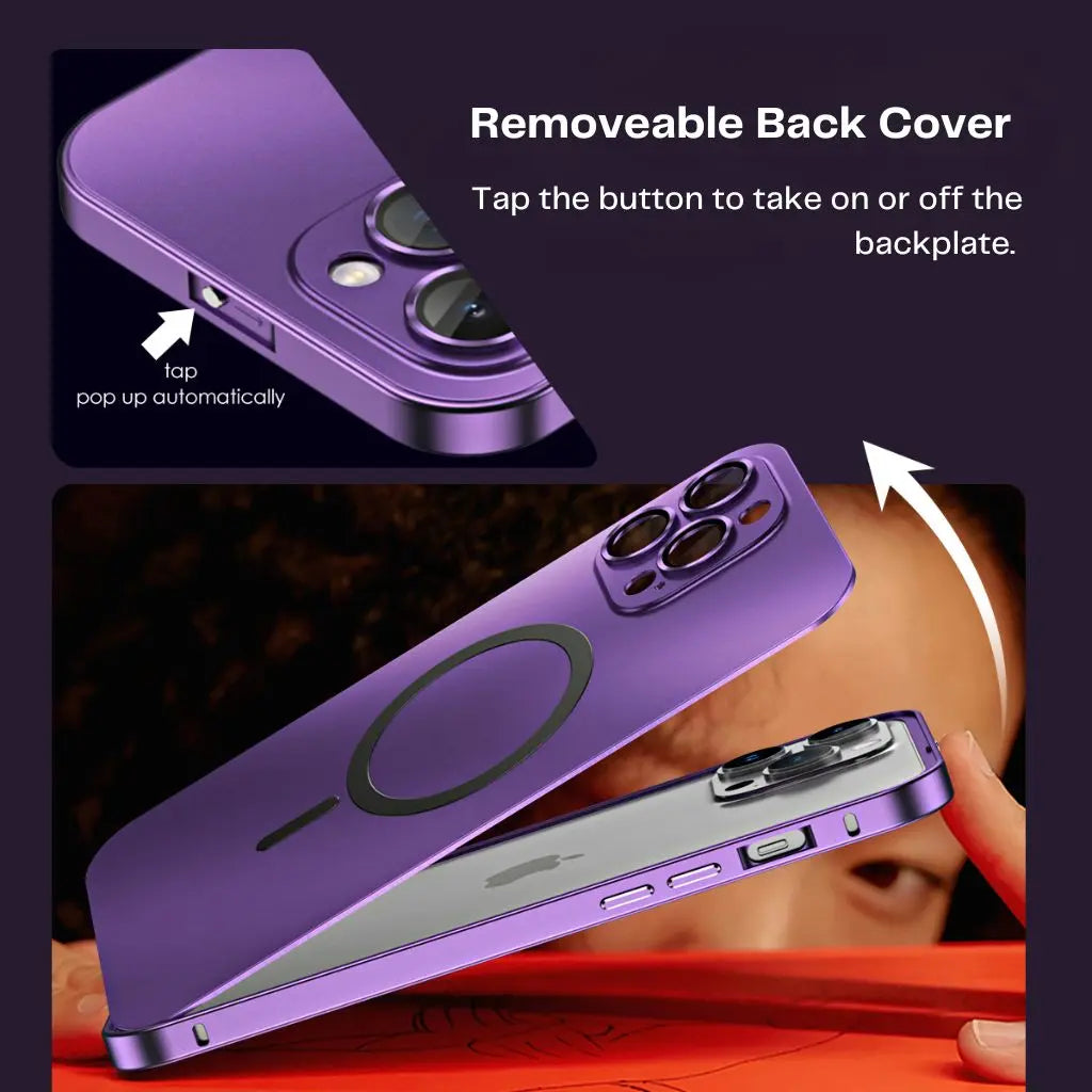 Magnetische Metallhülle, schlanker Schutz für iPhone