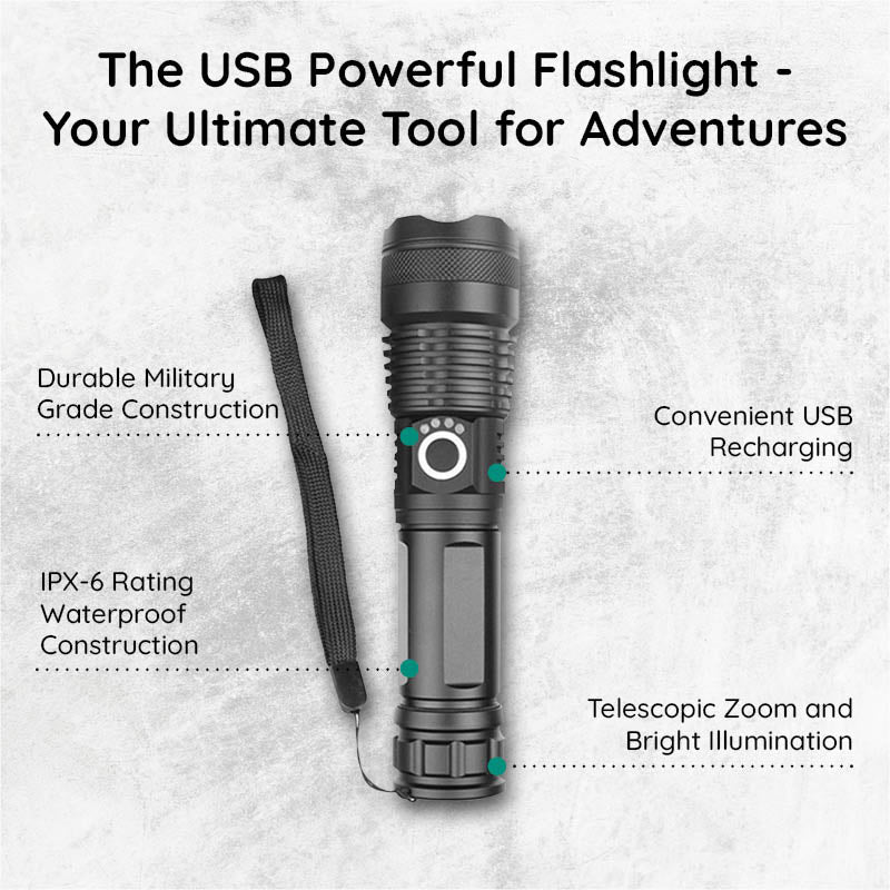 corlado | USB leistungsstarker Taschenlampe