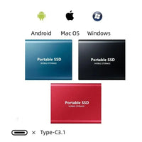 Externe SSD, tragbar, USB-C, Solid State Speicher