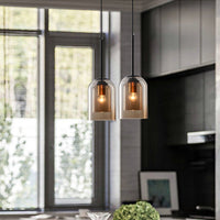 LumoVista – Pendelleuchte Doppelglas modern für Wohn- & Esszimmer