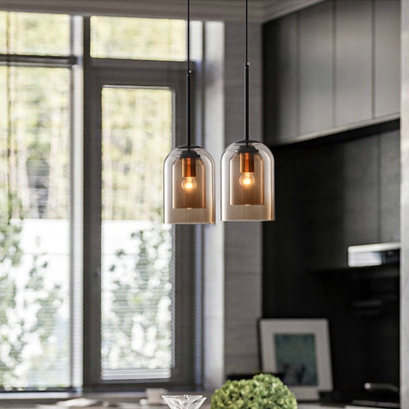 LumoVista – Pendelleuchte Doppelglas modern für Wohn- & Esszimmer