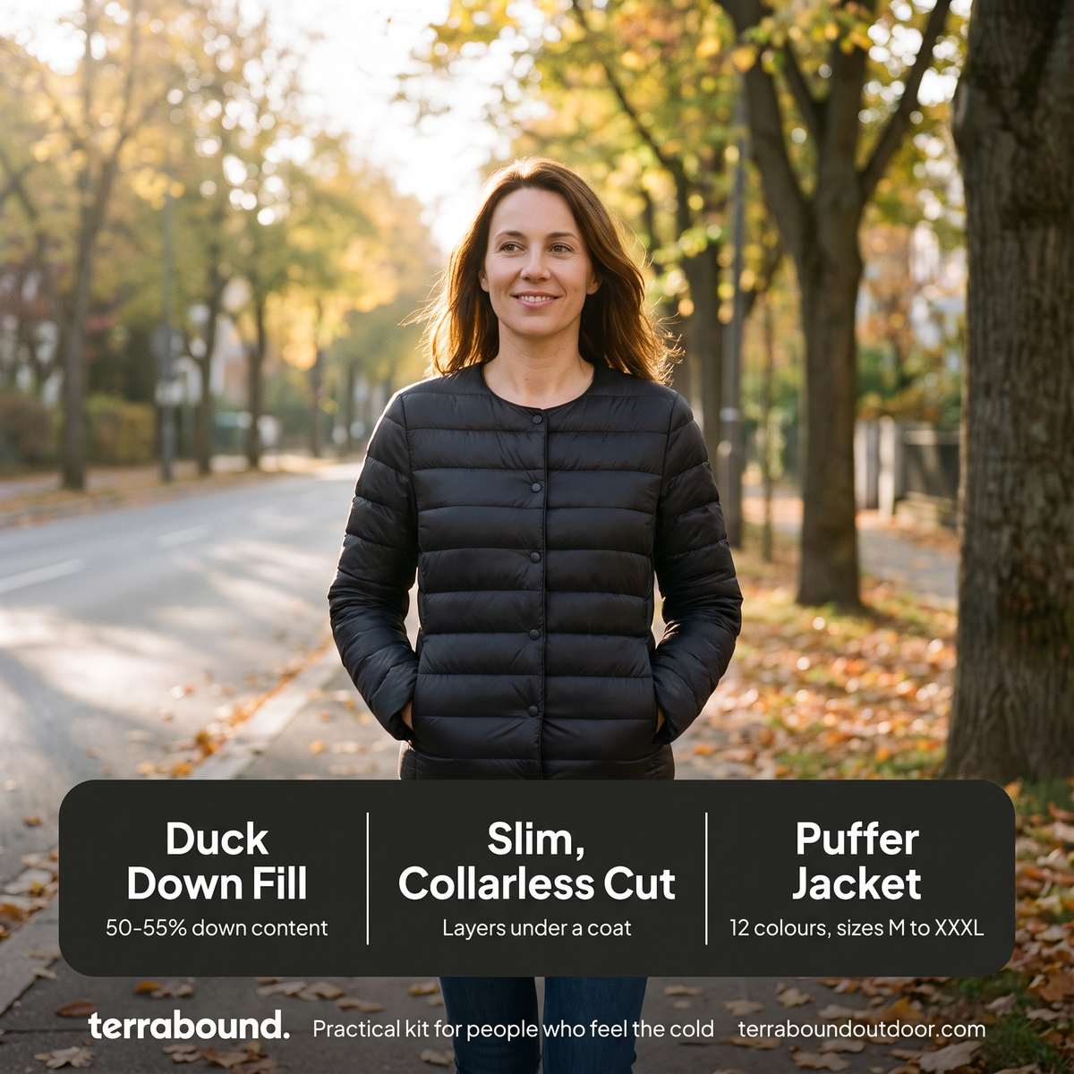 Damen Steppjacke leicht – packbare Daunenjacke