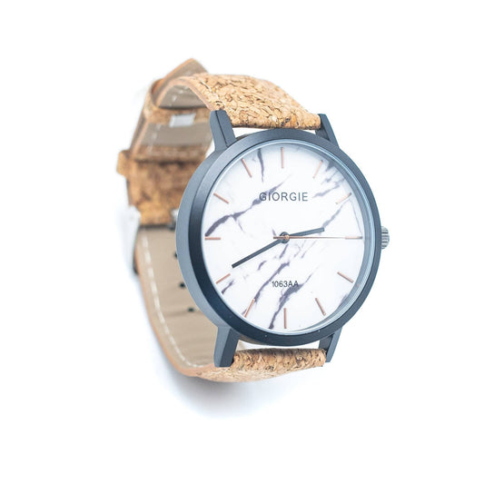 Mâmor - Natürliche Kork Uhr mit Mamor Design - Corlado